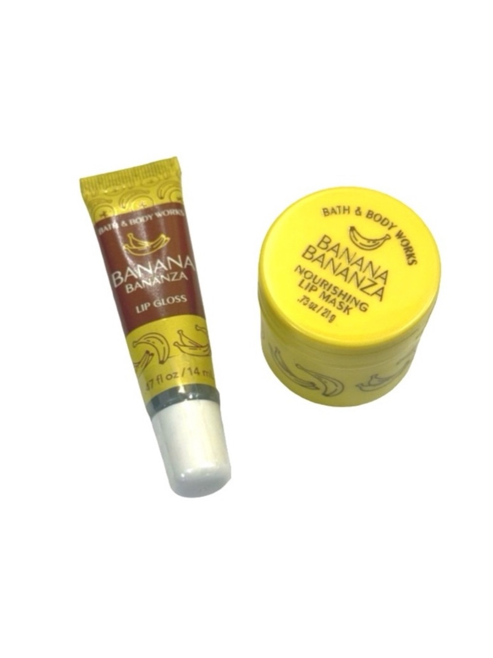 Bath and Body Works Banana Lip Set Banana Lip Mask and Banana Lip Gloss